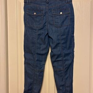 White House Black Market Dark Blue Cropped Jeans